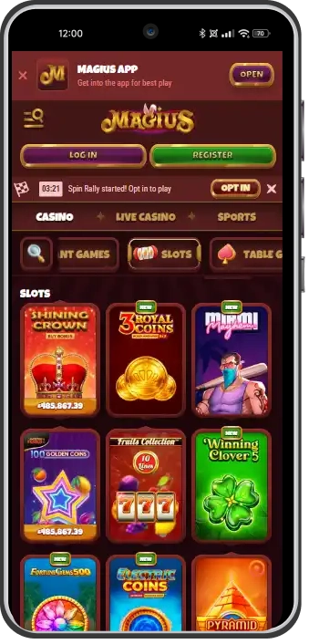 magius casino mobile version