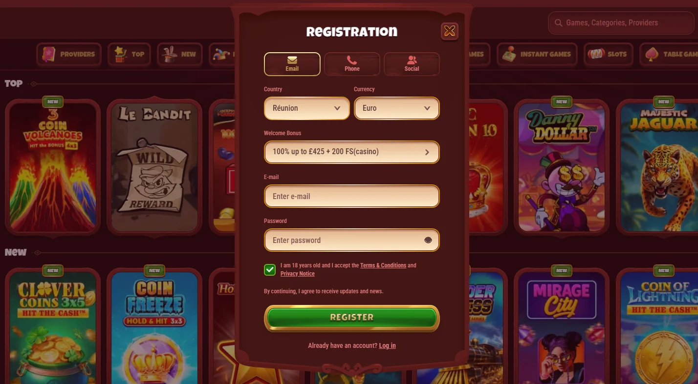 magius casino registration 