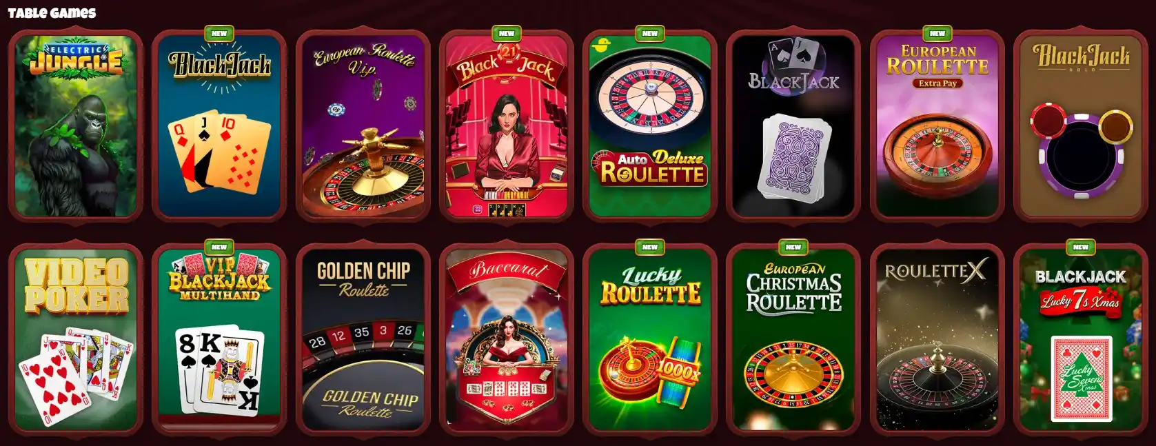 magius casino table games